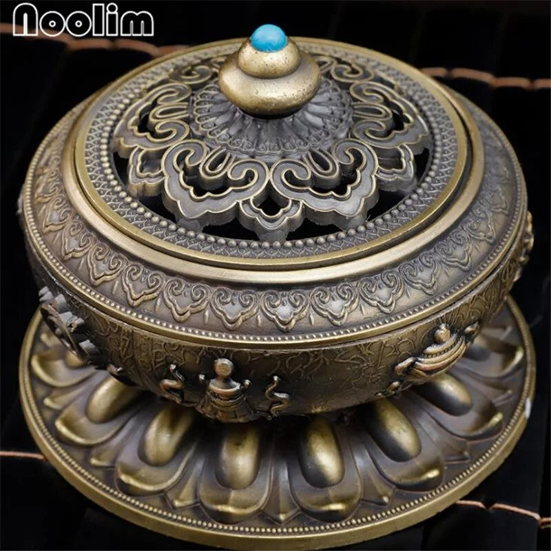Nepal Style Alloy Coil Incense Burner