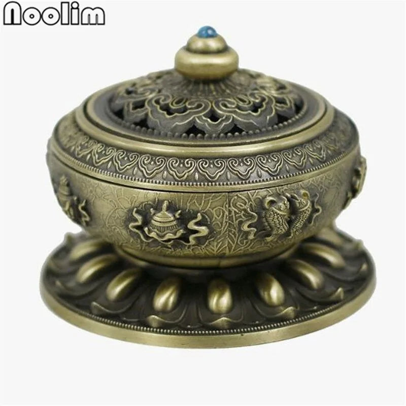 Nepal Style Alloy Coil Incense Burner