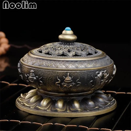 Nepal Style Alloy Coil Incense Burner