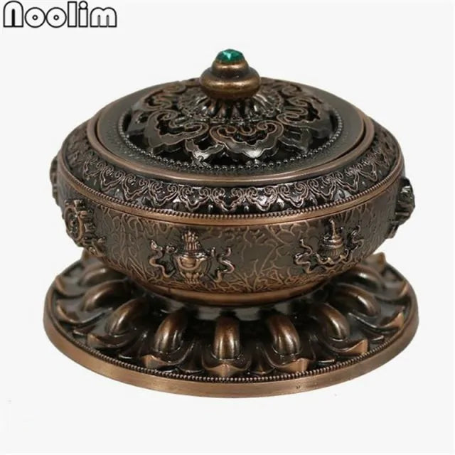 Nepal Style Alloy Coil Incense Burner