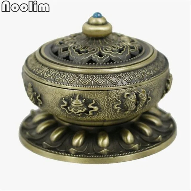Nepal Style Alloy Coil Incense Burner