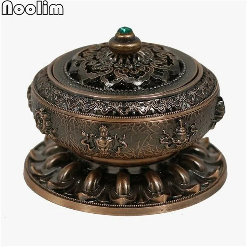 Nepal Style Alloy Coil Incense Burner